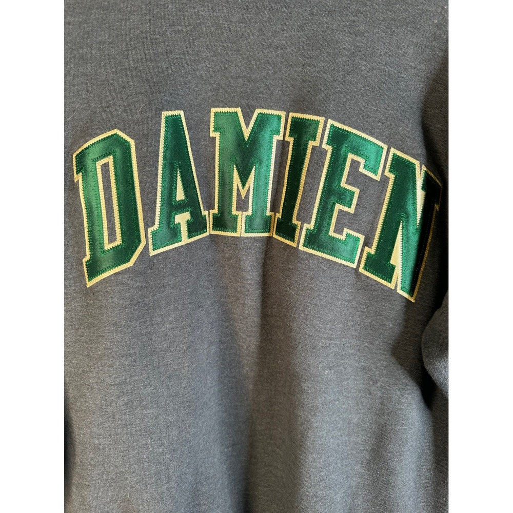 Champion Sweatshirt Unisex Small Gray Excellent Damien Arch Logo Pullover - Picture 4 of 11